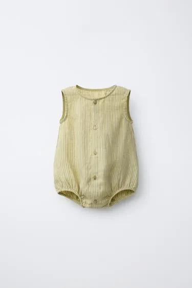 Комбинезон 100% лен в полоску