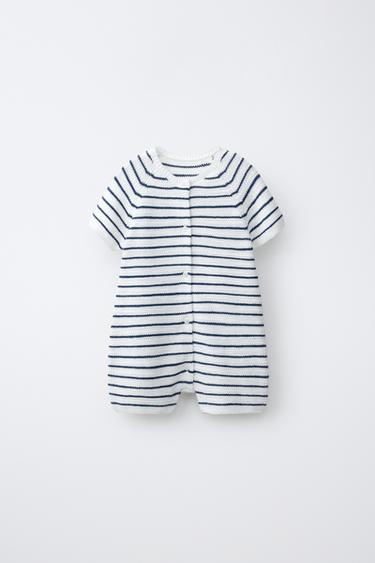 Zara Короткий комбинезон в полоску