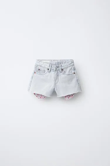 Джинсовые шорты с цветочными звездами- Заказать в России