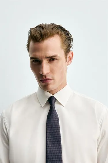 Галстук жаккардовый из 100% шелка в клетку- Заказать в России