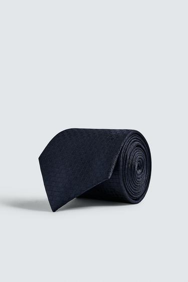 Zara Галстук из 100% шелка рельефный