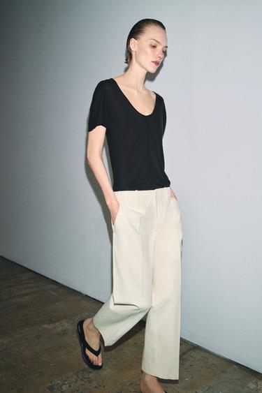 Zara Укороченные брюки — коллекция ZARA «ZW» купить с доставкой.