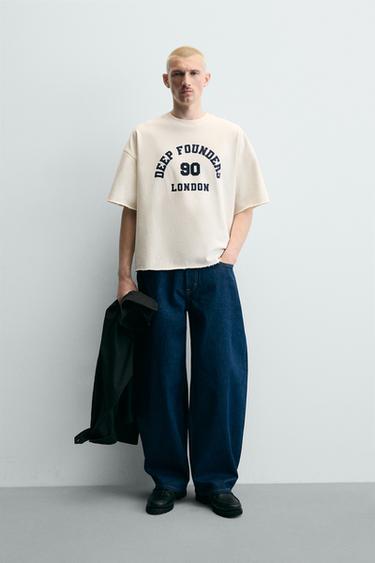 Толстовка Boxy Fit с принтом-номером- Заказать в России