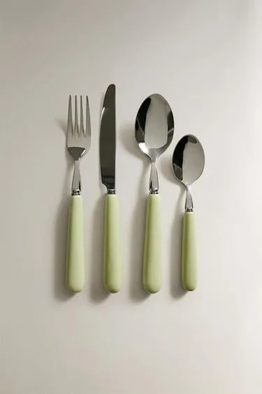 Набор столовых приборов из нержавеющей стали с керамической ручкой (4 предмета)