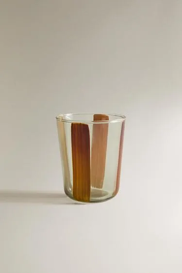 Стакан из стекла в полоску- Заказать в России