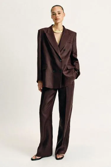 Прямые брюки из 100% льна