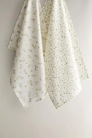 Набор бумажных полотенец с цветочным принтом (набор из 2)- Заказать в России