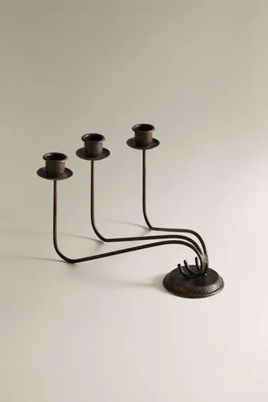 Тройная железная канделябра- Заказать в России