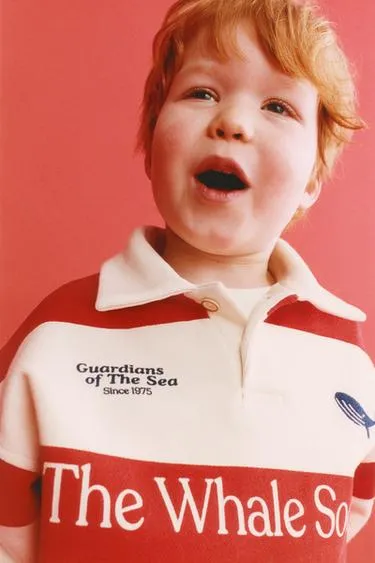 Поло в полоску с вышивкой кита- Заказать в России