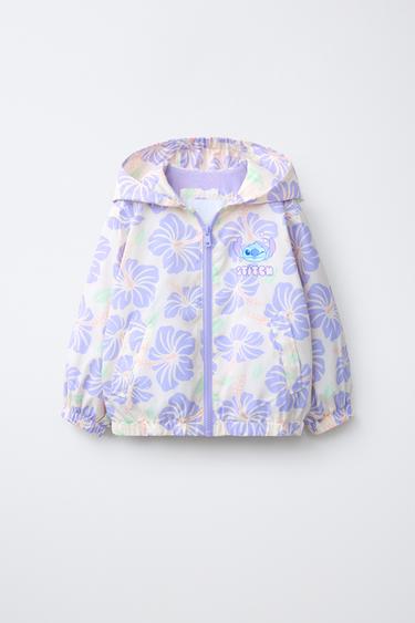 Zara Дождевик с капюшоном  лило и стич © DISNEY купить с доставкой.