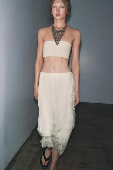 Юбка-парео с кружевом — Zw Collection