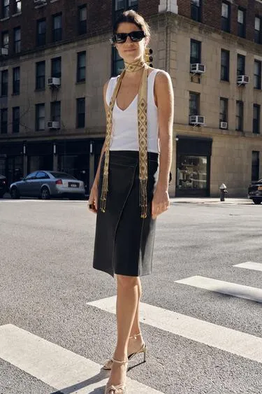 Юбка-парео из кожи Zw Limited Edition