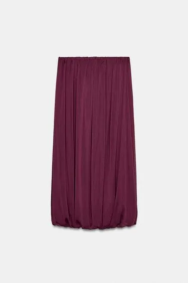 Юбка миди с объемным подолом- Заказать в России