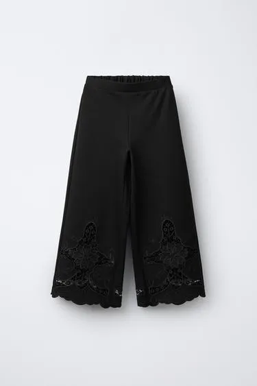 Брюки Wide Leg с вышивкой