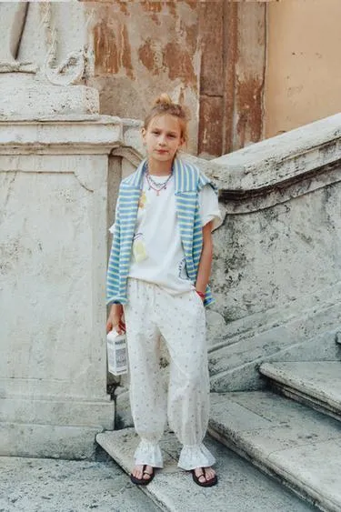 Брюки-аладдины Schiffly с кружевом- Заказать в России