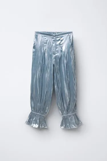 Брюки металлик с текстурой- Заказать в России