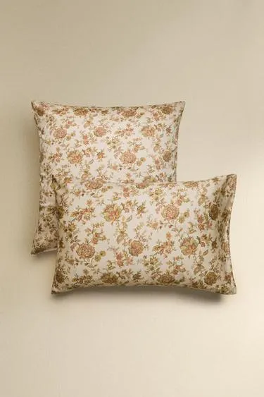 Наволочка с цветочным принтом из хлопка сатин- Заказать в России