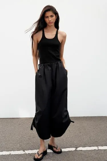 Брюки-кюлоты с регулируемыми манжетами- Заказать в России