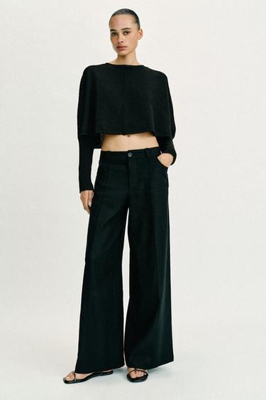 Zara Широкие брюки из льна