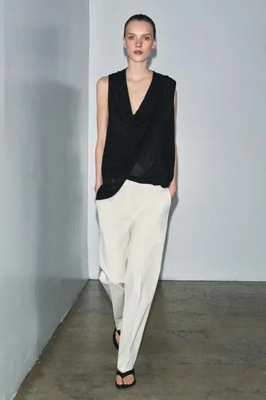 Трикотажный топ на запахе- Заказать в России