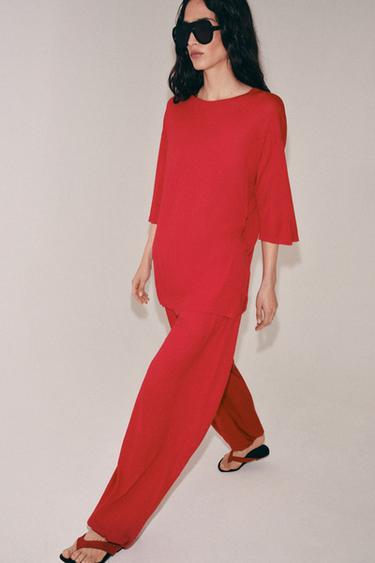 Zara Трикотажный топ оверсайз купить с доставкой.