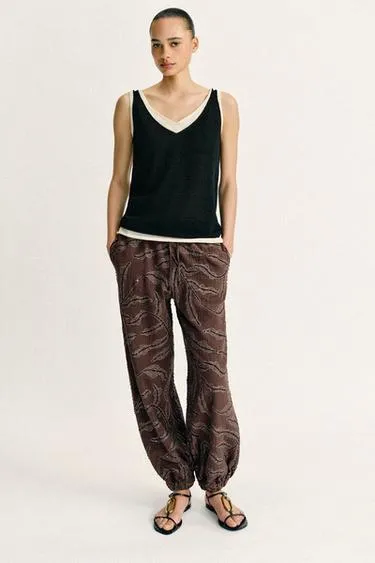 Комбинированный трикотажный топ- Заказать в России