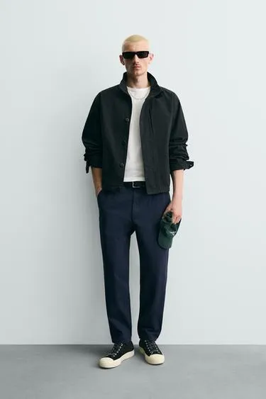 Брюки Carrot Fit с эффектом потертости