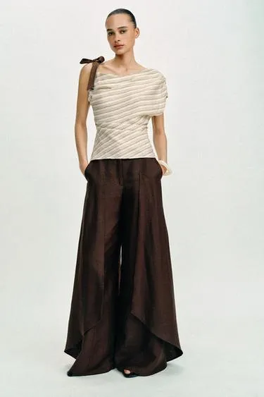 Топ в полоску с бантом