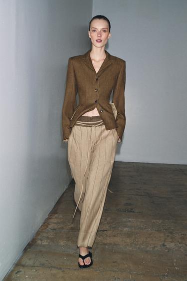 Zara Брюки из комбинированного льна — коллекция ZARA «ZW»