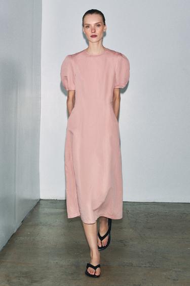 Zara Платье миди из льна — коллекция ZARA «ZW»