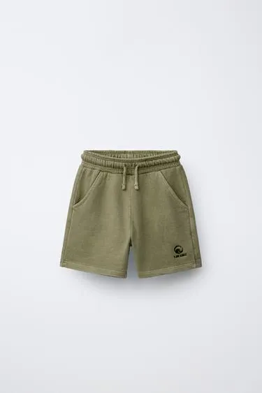 Шорты из мягкой ткани с окрашиванием и вышивкой- Заказать в России