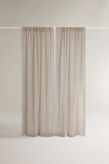 Zara Шторы из льна с низкой плотностью (набор из 2 штук) купить с доставкой.