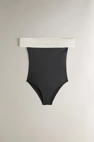 Купальник с открытыми плечами- Заказать в России