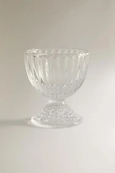 Стакан для яйца из стекла с объемным геометрическим дизайном