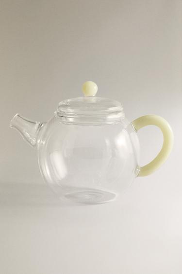 Zara Стеклянный чайник из боросиликатного стекла с цветной ручкой купить с доставкой.