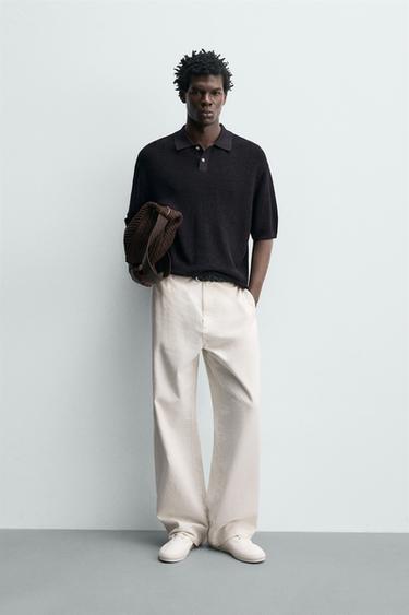 Поло из струящегося трикотажа