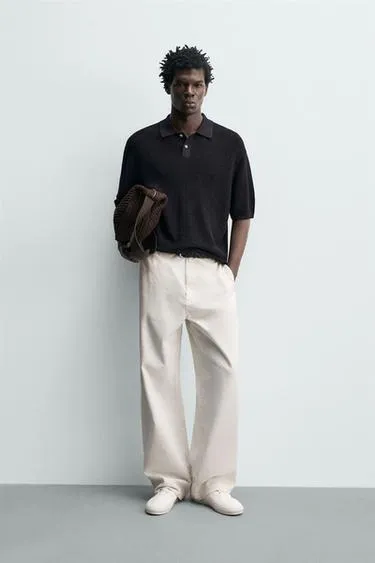 Поло из струящегося трикотажа