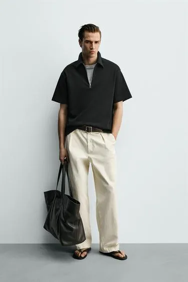 Поло Relaxed Fit на молнии- Заказать в России