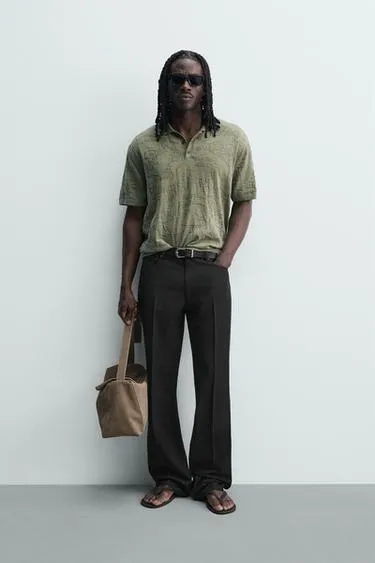 Жаккардовое поло Relaxed Fit