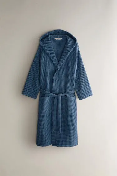 Халат из хлопкового вафельного трикотажа- Заказать в России