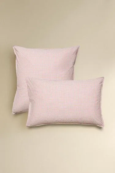 Детский наволочка из хлопка в клетку