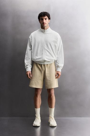 Zara Толстовка свободного кроя на молнии