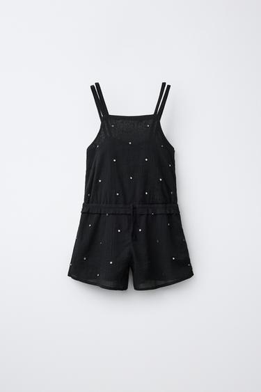 Короткий комбинезон с зеркальным декором- Заказать в России