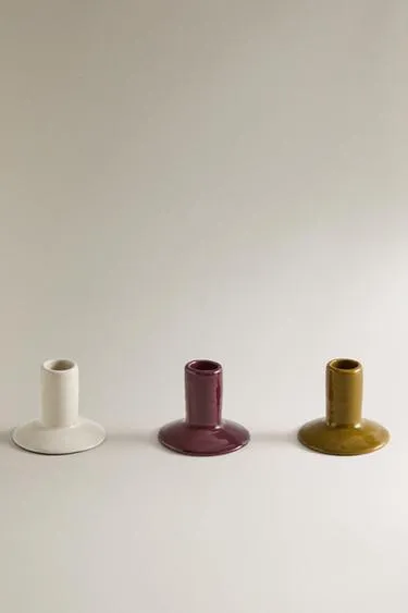 Набор свечных подставок из керамики (набор из 3 шт.)