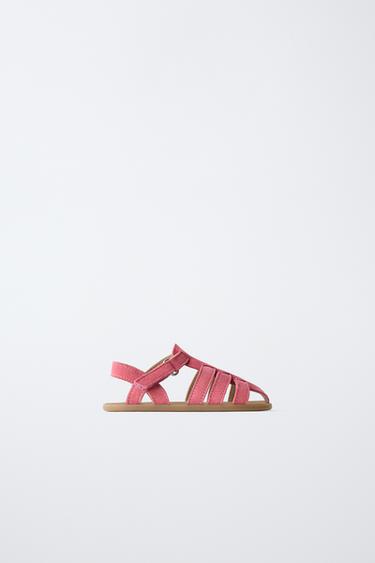 Кожаные босоножки в клетке- Заказать в России