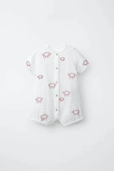 Комбинезон с вышивкой крабов- Заказать в России