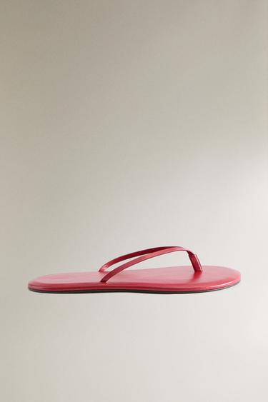 Zara Минималистичные кожаные сандалии