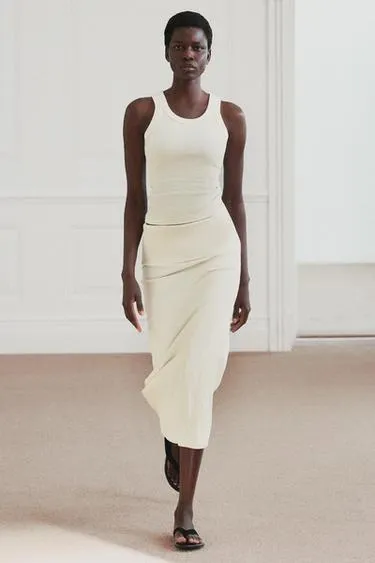 Юбка в рубчик в стиле рустик