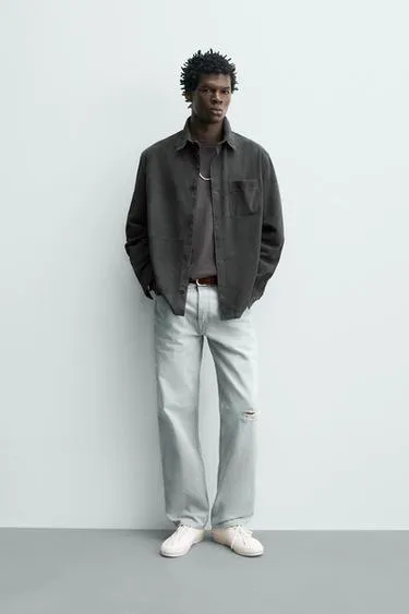 Куртка-рубашка из замши классического кроя- Заказать в России