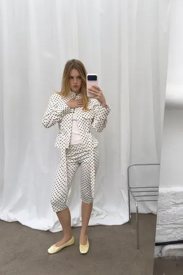 Брюки капри в горошек- Заказать в России